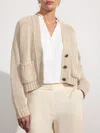 Brochu Walker The Cropped Cardigan In Ecru Multi