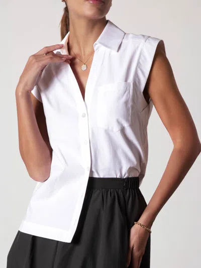 Brochu Walker The Elias Sleeveless Shirt In Salt White