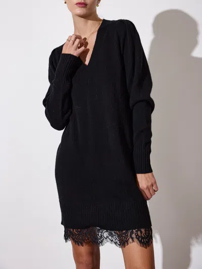Brochu Walker The Elisa Lace Looker Dress In Black Onyx With Black Lace