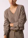 Brochu Walker The Ennes Ruched Cashmere Sweater In Gray