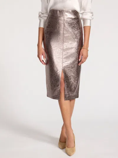 Brochu Walker The Esme Metallic Skirt In Gray