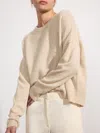 Brochu Walker The Everyday Cashmere Bright Crew In Bisque Mélange