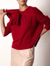 Brochu Walker The Everyday Cashmere Bright Crew In Crimson
