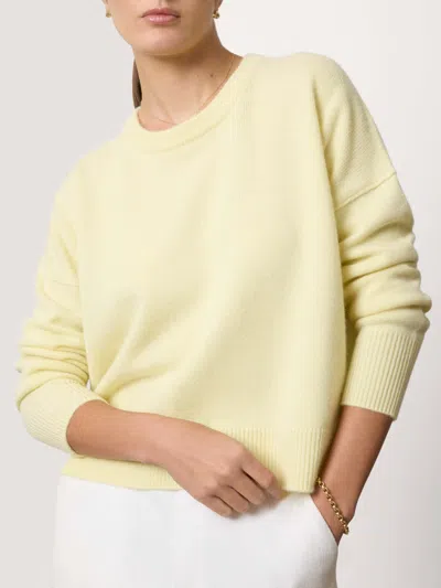 Brochu Walker The Everyday Cashmere Bright Crew In Yellow