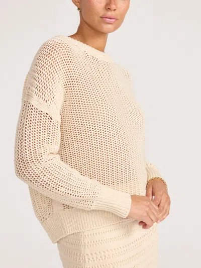 Brochu Walker The Everyday Pointelle Bright Crew In Sand