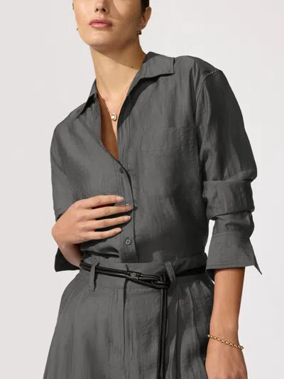 Brochu Walker The Everyday Voile Shirt In Gray