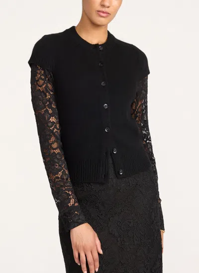 Brochu Walker The Gemma Lace Layered Cardigan In Black