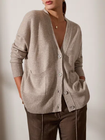 Brochu Walker The Halo Cardigan In Light Chia Melange