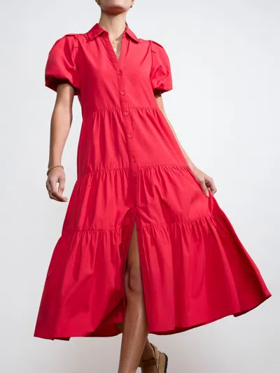 Brochu Walker The Havana Dress In Carmine Red