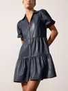 Brochu Walker The Havana Vegan Leather Mini Dress In Admiral