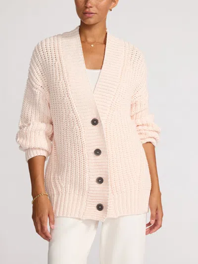 Brochu Walker The Hume Handknit Cardigan In Pink
