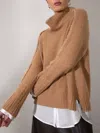 Brochu Walker The Jolie Fringe Layered Looker In Camel With White Underlayer