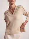 Brochu Walker The Jolie Fringe Vee In Bisque Mélange