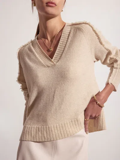 Brochu Walker The Jolie Fringe Vee In Bisque Mélange