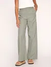 Brochu Walker Joya Pleated High-rise Wide-leg Pants In Agave