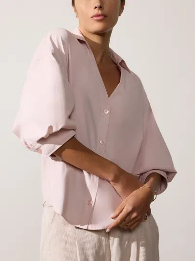 Brochu Walker The Kate Shirt In Rose Quartz