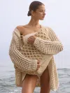 Brochu Walker The Keifer Cardigan In Ecru