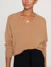 Brochu Walker The Leia Vee Sweater In Camel Melange