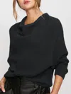 Brochu Walker The Leith Sweater In Dark Charcoal Melange