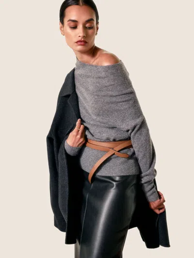 Brochu Walker The Lori Off Shoulder In Flint Mélange