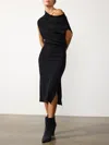 Brochu Walker The Lori Sleeveless Dress In Black Onyx