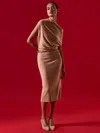 Brochu Walker The Lori Sleeveless Dress In Camel Mélange