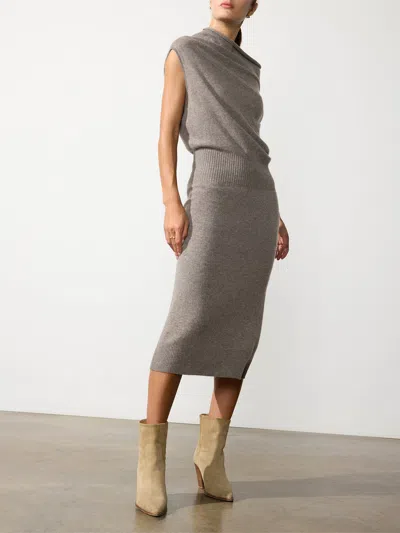 Brochu Walker The Lori Sleeveless Dress In Otter Mélange