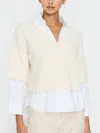 Brochu Walker The Maeve Looker In Ivory With White