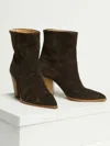 Brochu Walker The Marfa Suede Ankle Boot In Saddle Brown