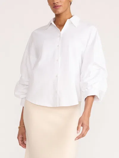 Brochu Walker The Milan Shirt In Salt White