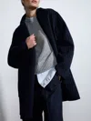 Brochu Walker The Mina Reversible Coat In Baltic Pinstripe