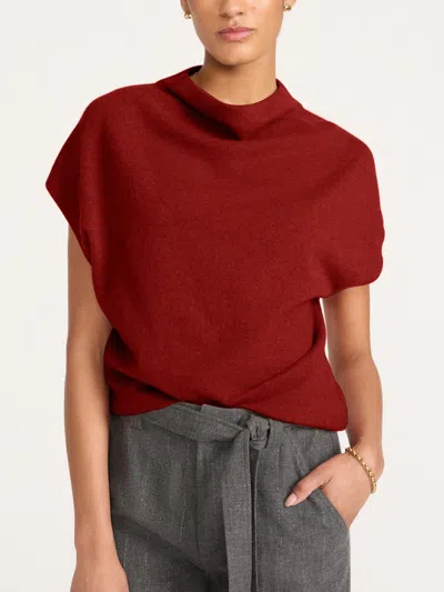 Brochu Walker The Morten Funnel Neck Cashmere Top In Brown