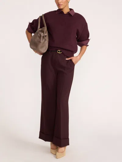 Brochu Walker The Olive Sweatshirt In Aubergine