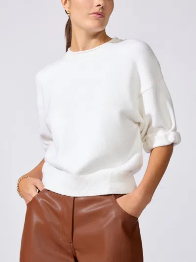 Brochu Walker The Olive Sweatshirt In Salt White