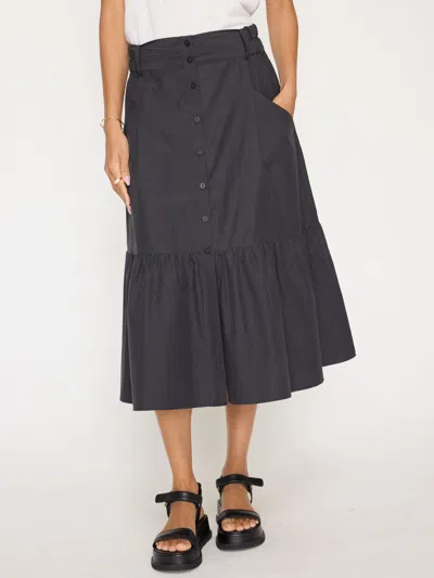 Brochu Walker The Palms Tiered Skirt In Washed Black