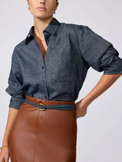 Brochu Walker The Pia Denim Shirt In Indigo
