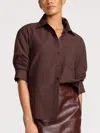 Brochu Walker The Pia Shirt In Brown