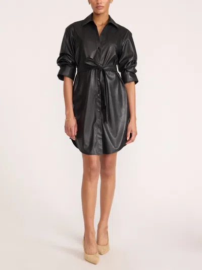 Brochu Walker The Pia Vegan Leather Dress In Black Onyx