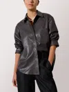 Brochu Walker The Pia Vegan Leather Shirt In Black
