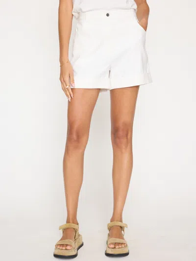 Brochu Walker The Pippa Cuffed Short In Salt White