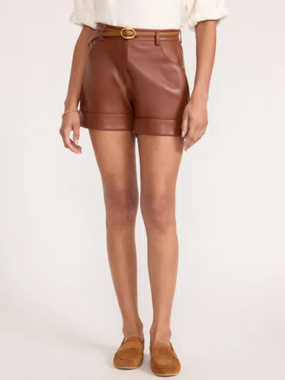 Brochu Walker The Pippa Vegan Leather Short In Cognac