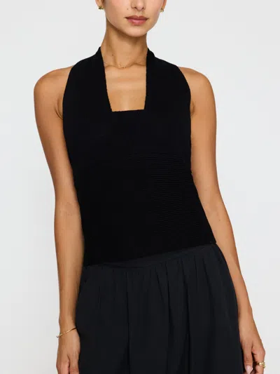 Brochu Walker The Ramona Halter Top In Black Onyx