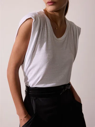 Brochu Walker The Reins Tee In Salt White