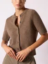 Brochu Walker The Rhea Cashmere Cardigan In Brown
