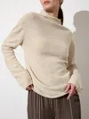 Brochu Walker The Rhone Relaxed Funnel Sweater In Bisque Mélange