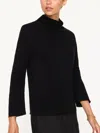 Brochu Walker The Rhone Relaxed Funnel Sweater In Black Onyx
