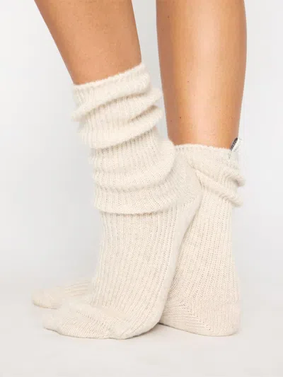 Brochu Walker The Ribbed Cashmere Socks In Bisque Mélange