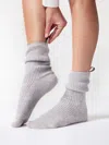 Brochu Walker The Ribbed Cashmere Socks In Heather Grey