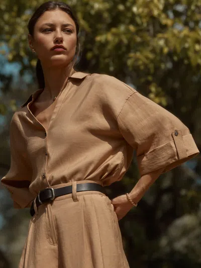 Brochu Walker The Ryder Shirt In Sand