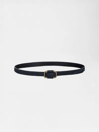 Brochu Walker The Saddle Suede Belt In Black